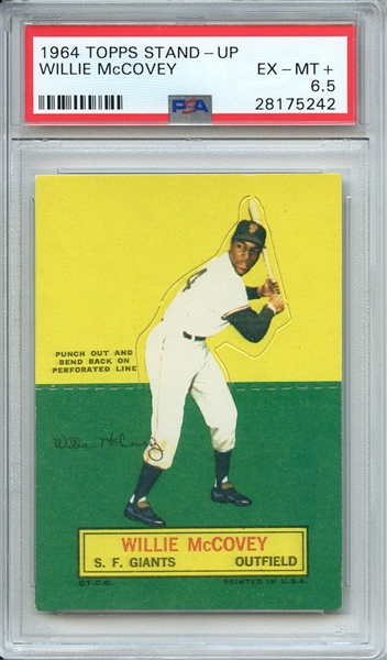 1964 TOPPS STAND-UP WILLIE McCOVEY PSA EX-MT+ 6.5