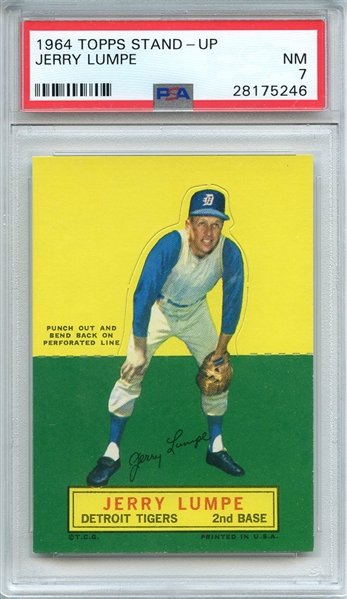 1964 TOPPS STAND-UP JERRY LUMPE PSA NM 7