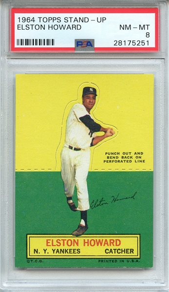 1964 TOPPS STAND-UP ELSTON HOWARD PSA NM-MT 8