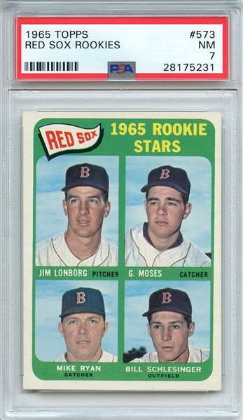 1965 TOPPS 573 RED SOX ROOKIES PSA NM 7