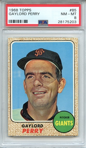 1968 TOPPS 85 GAYLORD PERRY PSA NM-MT 8