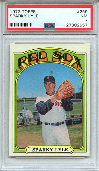 1972 TOPPS 259 SPARKY LYLE PSA NM 7