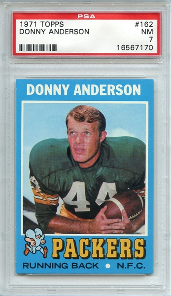 1971 TOPPS 162 DONNY ANDERSON PSA NM 7