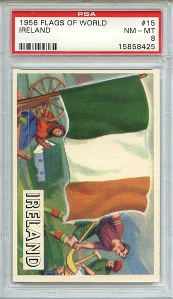 1956 FLAGS OF WORLD 15 IRELAND PSA NM-MT 8