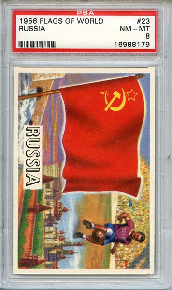 1956 FLAGS OF WORLD 23 RUSSIA PSA NM-MT 8