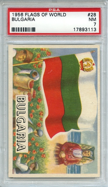 1956 FLAGS OF WORLD 28 BULGARIA PSA NM 7