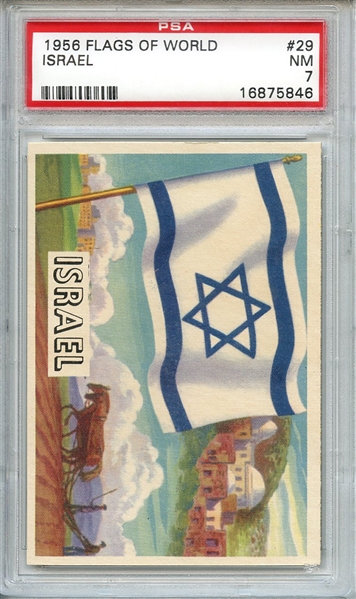 1956 FLAGS OF WORLD 29 ISRAEL PSA NM 7