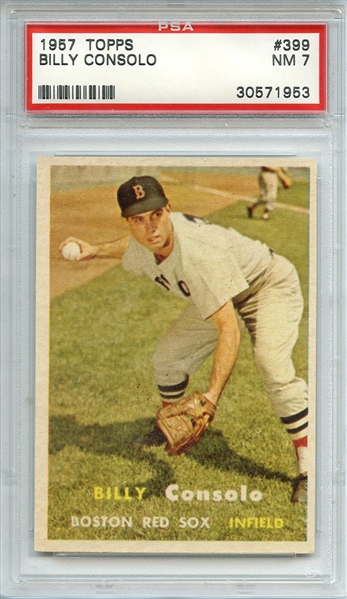 1957 TOPPS 399 BILLY CONSOLO PSA NM 7