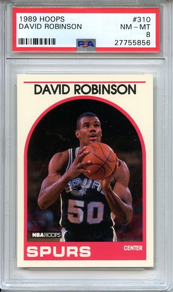 1989 HOOPS 310 DAVID ROBINSON PSA NM-MT 8