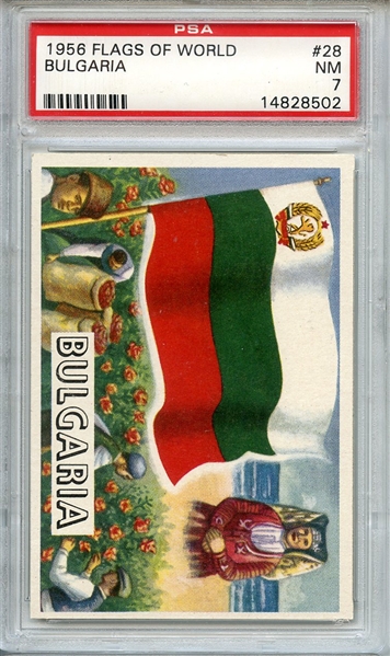 1956 FLAGS OF WORLD 28 BULGARIA PSA NM 7