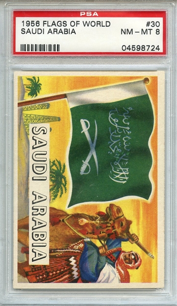 1956 FLAGS OF WORLD 30 SAUDI ARABIA PSA NM-MT 8