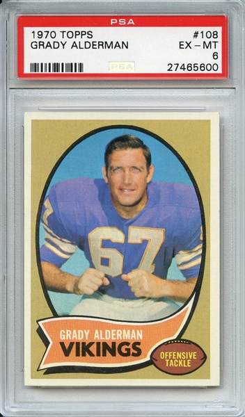 (17) DIFFERENT 1970'S TOPPS FOOTBALL CARD LOT ALL PSA GRADED
