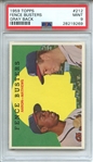 1959 TOPPS 212 FENCE BUSTERS GRAY BACK PSA MINT 9