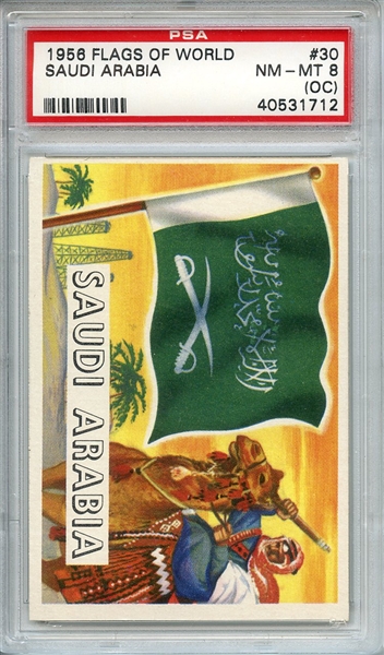 1956 FLAGS OF WORLD 30 SAUDI ARABIA PSA NM-MT 8 (OC)