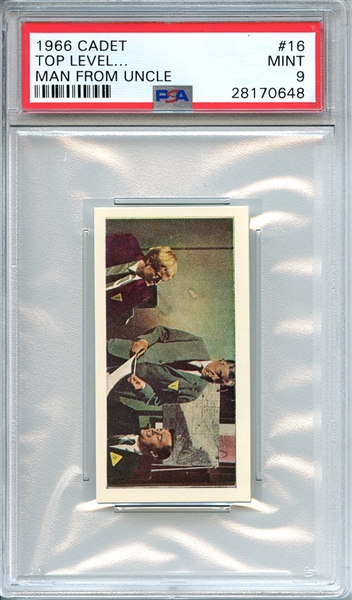 1966 CADET MAN FROM UNCLE 16 TOP LEVEL... MAN FROM UNCLE PSA MINT 9