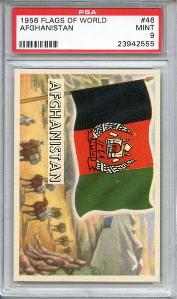 1956 FLAGS OF WORLD 46 AFGHANISTAN PSA MINT 9
