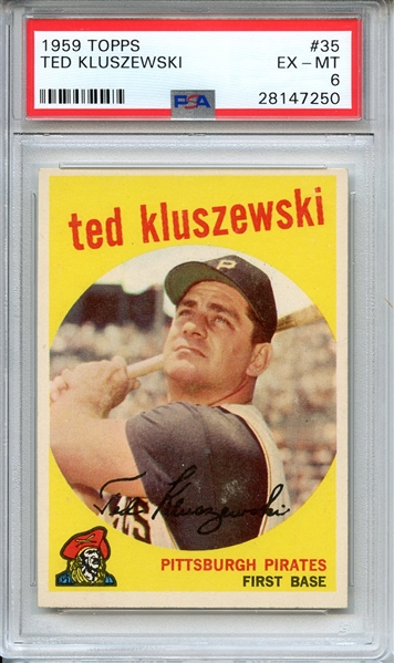 1959 TOPPS 35 TED KLUSZEWSKI PSA EX-MT 6