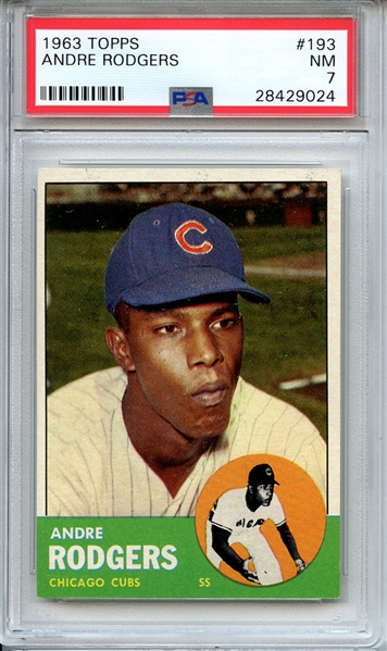 1963 TOPPS 193 ANDRE RODGERS PSA NM 7