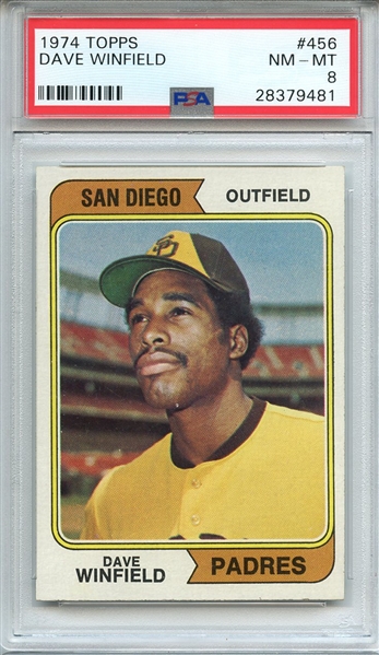 1974 TOPPS 456 DAVE WINFIELD PSA NM-MT 8
