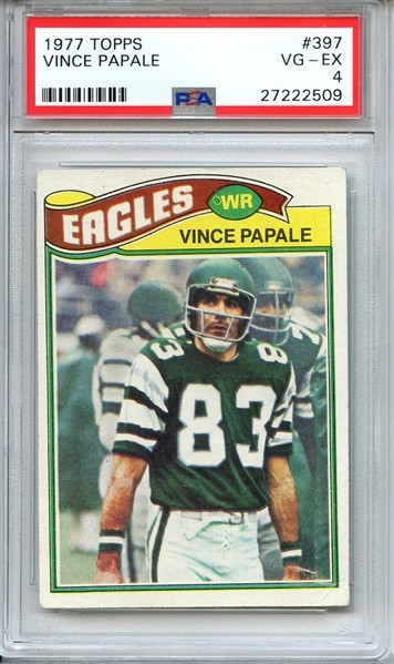 1977 TOPPS 397 VINCE PAPALE PSA VG-EX 4