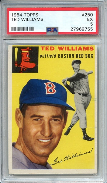 1954 TOPPS 250 TED WILLIAMS PSA EX 5