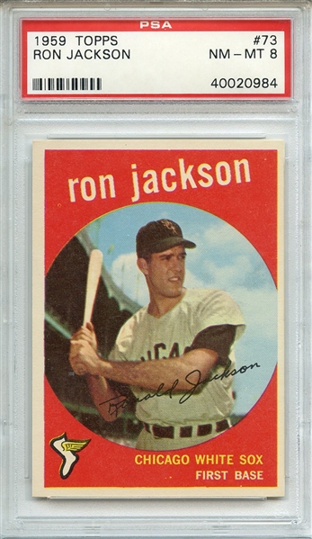 1959 TOPPS 73 RON JACKSON PSA NM-MT 8