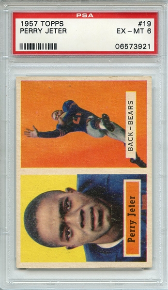 1957 TOPPS 19 PERRY JETER PSA EX-MT 6