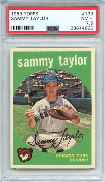 1959 TOPPS 193 SAMMY TAYLOR PSA NM+ 7.5