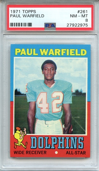 1971 TOPPS 261 PAUL WARFIELD PSA NM-MT 8