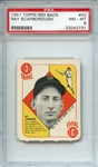 1951 TOPPS RED BACK 42 RAY SCARBOROUGH PSA NM-MT 8