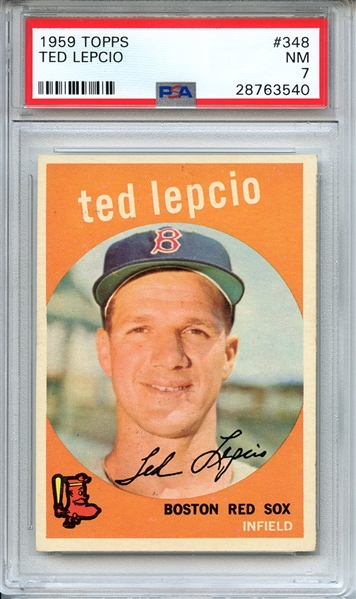 1959 TOPPS 348 TED LEPCIO PSA NM 7