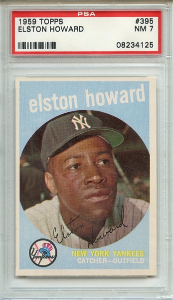 1959 TOPPS 395 ELSTON HOWARD PSA NM 7