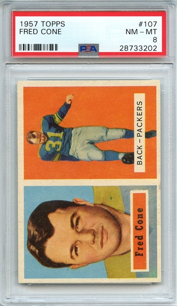 1957 TOPPS 107 FRED CONE PSA NM-MT 8