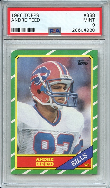 1986 TOPPS 388 ANDRE REED PSA MINT 9
