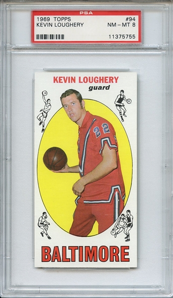 1969 TOPPS 94 KEVIN LOUGHERY PSA NM-MT 8