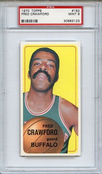 1970 TOPPS 162 FRED CRAWFORD PSA MINT 9