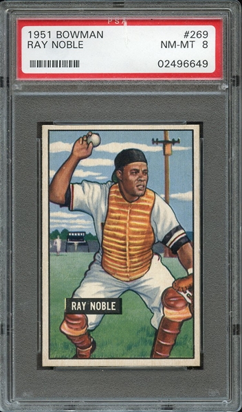 1951 BOWMAN 269 RAY NOBLE PSA NM-MT 8