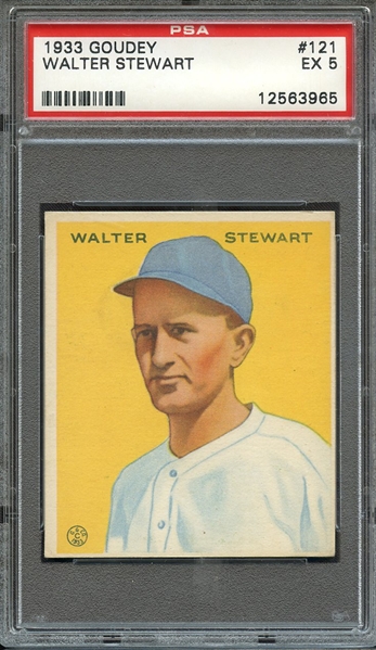 1933 GOUDEY 121 WALTER STEWART PSA EX 5