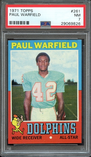 1971 TOPPS 261 PAUL WARFIELD PSA NM 7
