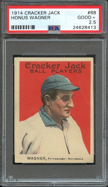 1914 CRACKER JACK 68 HONUS WAGNER PSA GOOD+ 2.5