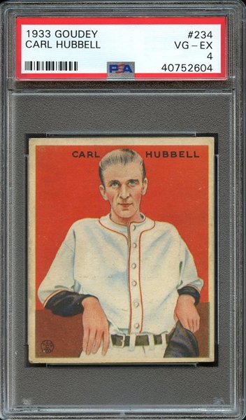 1933 GOUDEY 234 CARL HUBBELL PSA VG-EX 4