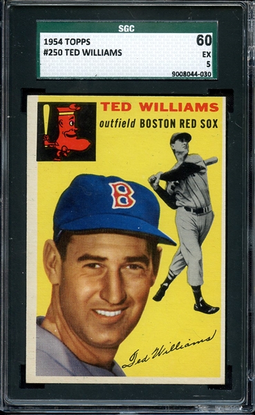 1954 TOPPS 250 TED WILLIAMS SGC EX 60 / 5
