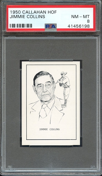 1950 CALLAHAN HALL OF FAME JIMMIE COLLINS PSA NM-MT 8