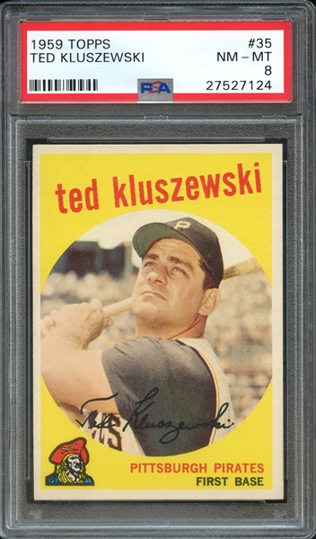 1959 TOPPS 35 TED KLUSZEWSKI PSA NM-MT 8