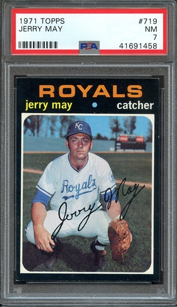 1971 TOPPS 719 JERRY MAY PSA NM 7