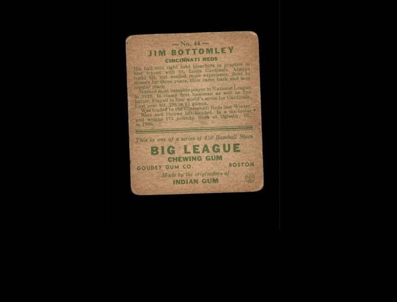 1933 Goudey 44 Jim Bottomley RC VG #D822683