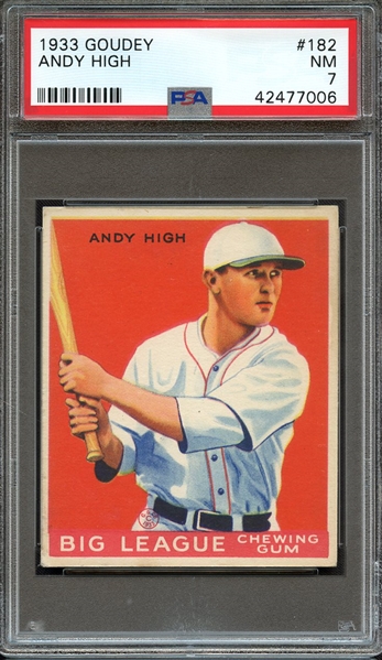 1933 GOUDEY 182 ANDY HIGH PSA NM 7