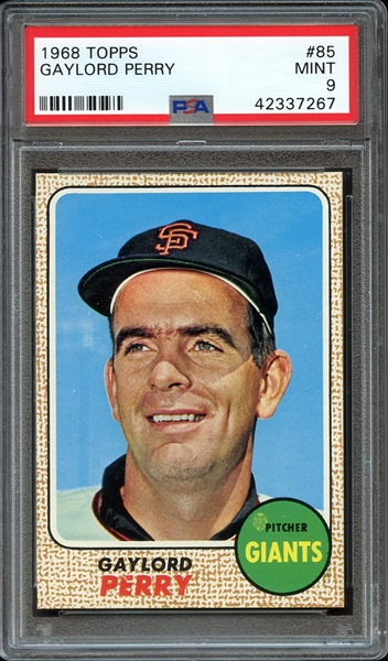 1968 TOPPS 85 GAYLORD PERRY PSA MINT 9