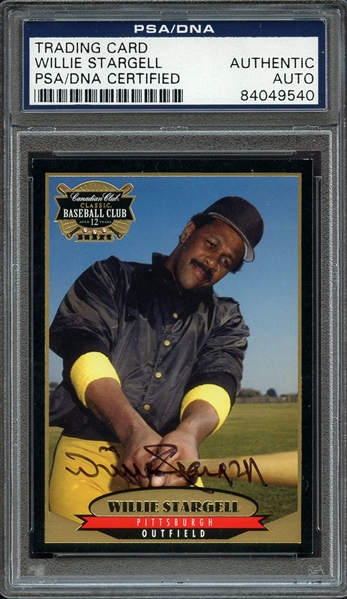WILLIE STARGELL SIGNED 1996 CANADIAN CLUB PSA/DNA