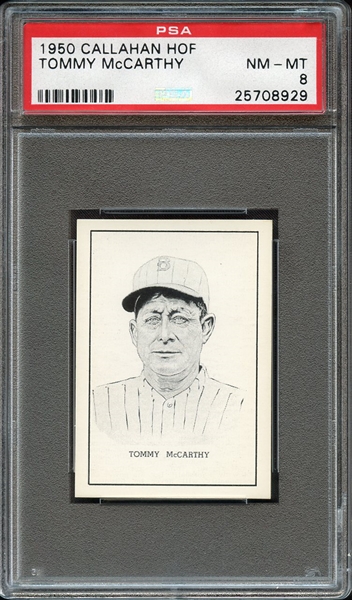 1950 CALLAHAN HALL OF FAME TOMMY McCARTHY PSA NM-MT 8